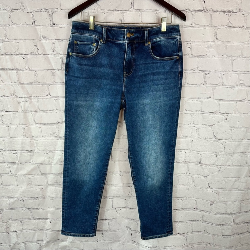 Talbots everyday relaxed jeans women petite 8p denim minimalist casual stretch